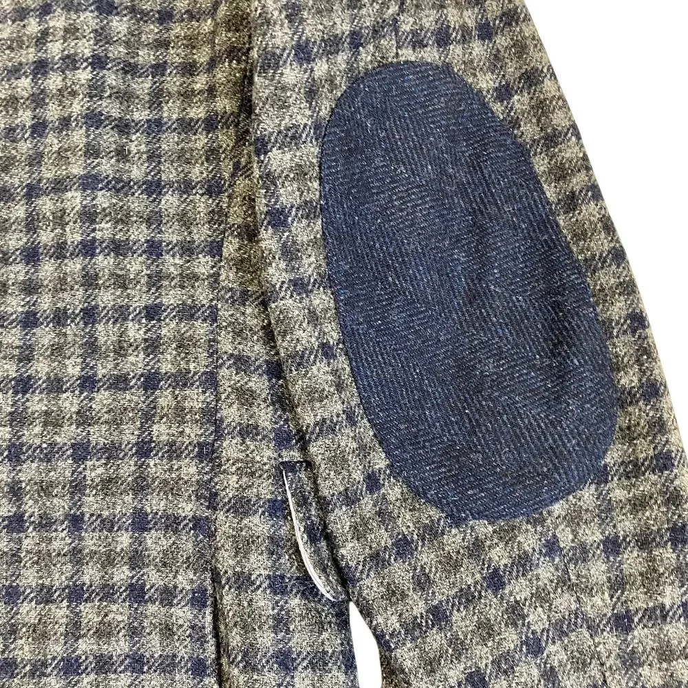 Wallin & Bros Mens 38S Wool Tweed Tailored Sports Coat Blazer Elbow Patches - Picture 11 of 16